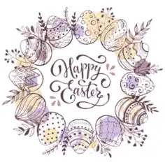 Free Download PDF Books, Easter Cards Egg Wreath Template