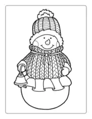 Snowman Knitted Sweater Bell Template