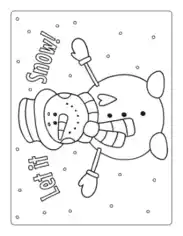 Free Download PDF Books, Snowman Let It Snow Cute Template