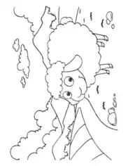 Cute Sheep Spring Coloring Template