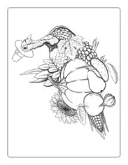 Free Download PDF Books, Thanksgiving Turkey Hat Harvest Coloring Template
