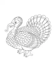 Free Download PDF Books, Turkey Adult Feathers Coloring Template