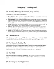 Company Training SOP Template
