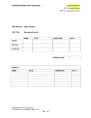 Controlled Document SOP Template