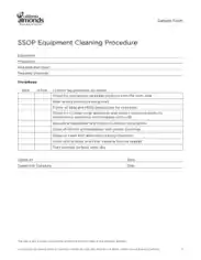 Equipment Cleaning SOP Template