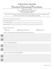 Free Download PDF Books, Laboratory Standard Template SOP Template