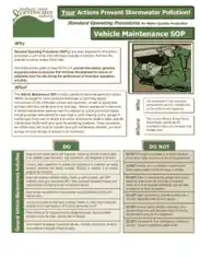 Free Download PDF Books, Vehicle Maintenance SOP Template