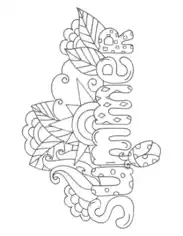 Free Download PDF Books, Sign To Color Summer Coloring Template