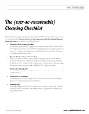 Free Download PDF Books, Monthly Cleaning Schedule Template