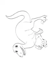 Free Download PDF Books, Friendly Dinosaur Coloring Template