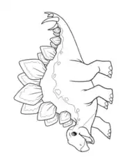 Stegosaurus For Preschoolers Dinosaur Coloring Template
