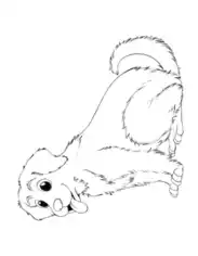 Free Download PDF Books, Golden Retriever Outline Dog Coloring Template