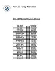 School Contract Payment Schedule Template