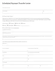 Scheduled Payment Transfer Letter Template