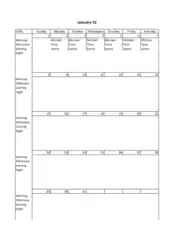 Free Download PDF Books, Restaurant Shift Scheduling Template