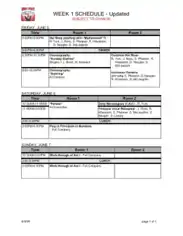 Free Download PDF Books, Weekly Rehearsal Schedule Template