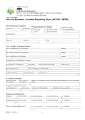 Aircraft Accident Incident Report Template