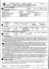 Aircraft Incident Investigation Report Template