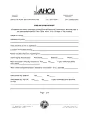 Construction Fire Incident Report Template