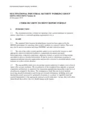 Cyber Security Incident Report Format Template