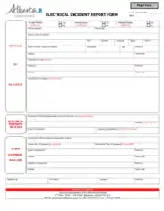 Free Download PDF Books, Electrical Incident Report Form Template