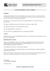 Fall of Material Incident Report Template