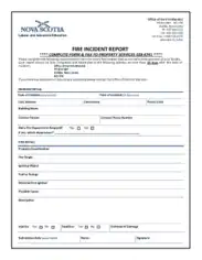 Fire Incident Report Form Template
