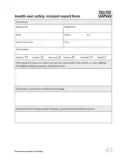 Health and Safety Incident Report Form Template