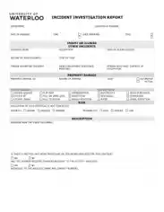 Free Download PDF Books, Incident Investigation Report Fillable Template