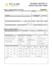 Incident Report and Investigation Form Template