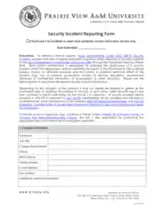 Information Security Incident Report Form Template