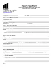 Injured Incident Reporting Form Template