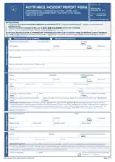 Notifiable Incident Report Form Template