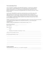 Police Crime Incident Report Template