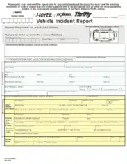 Sample Car Incident Report Template