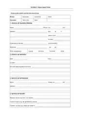 Sample Incident Injury Report Form Template