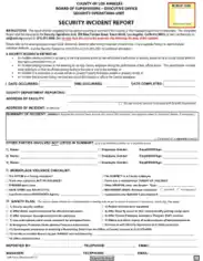 Security Incident Report Example Template