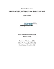Audit Report of the Human Resources Process Template