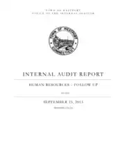Follow UP Audit Report of Human Resources Template