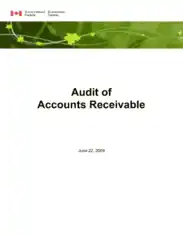 Free Download PDF Books, Internal Audit Report for Accounts Receivable Template