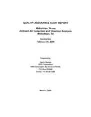 Quality Assurance Audit Report Template