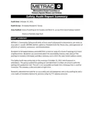 Safety Audit Summary Report Template