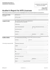 AFS Licensee Audit Report Template