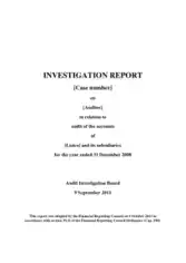 Free Download PDF Books, Audit Investigation Report Template