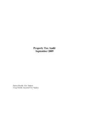 Free Download PDF Books, Property Tax Audit Report Template