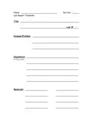 Free Download PDF Books, Blank Lab Report Template