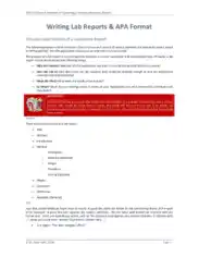 Free Download PDF Books, Lab Report APA Format Template