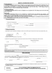 Medical Examination Report Form Template