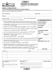 Medical Fitness Report of Licence Applicant Template