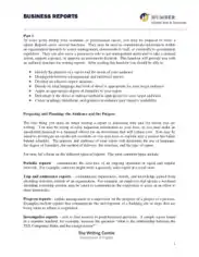 Formal Business Report Example Template